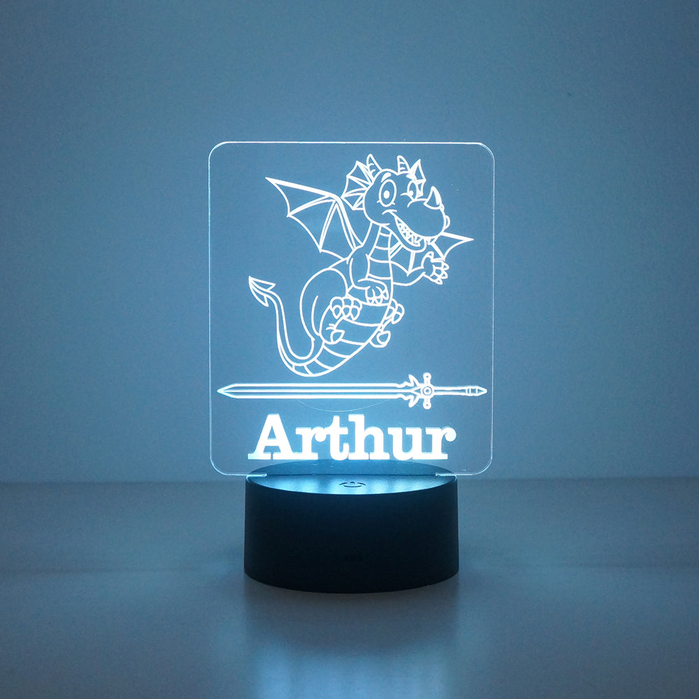 Children's dragon multi colour LED sign