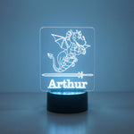 Children's dragon multi colour LED sign