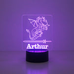 Children's dragon multi colour LED sign