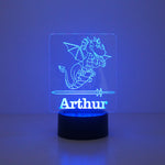 Children's dragon multi colour LED sign