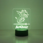 Children's dragon multi colour LED sign