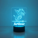 Children's dragon multi colour LED sign