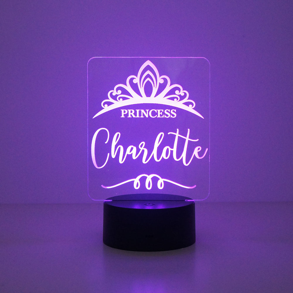 Multi colour princess LED sign