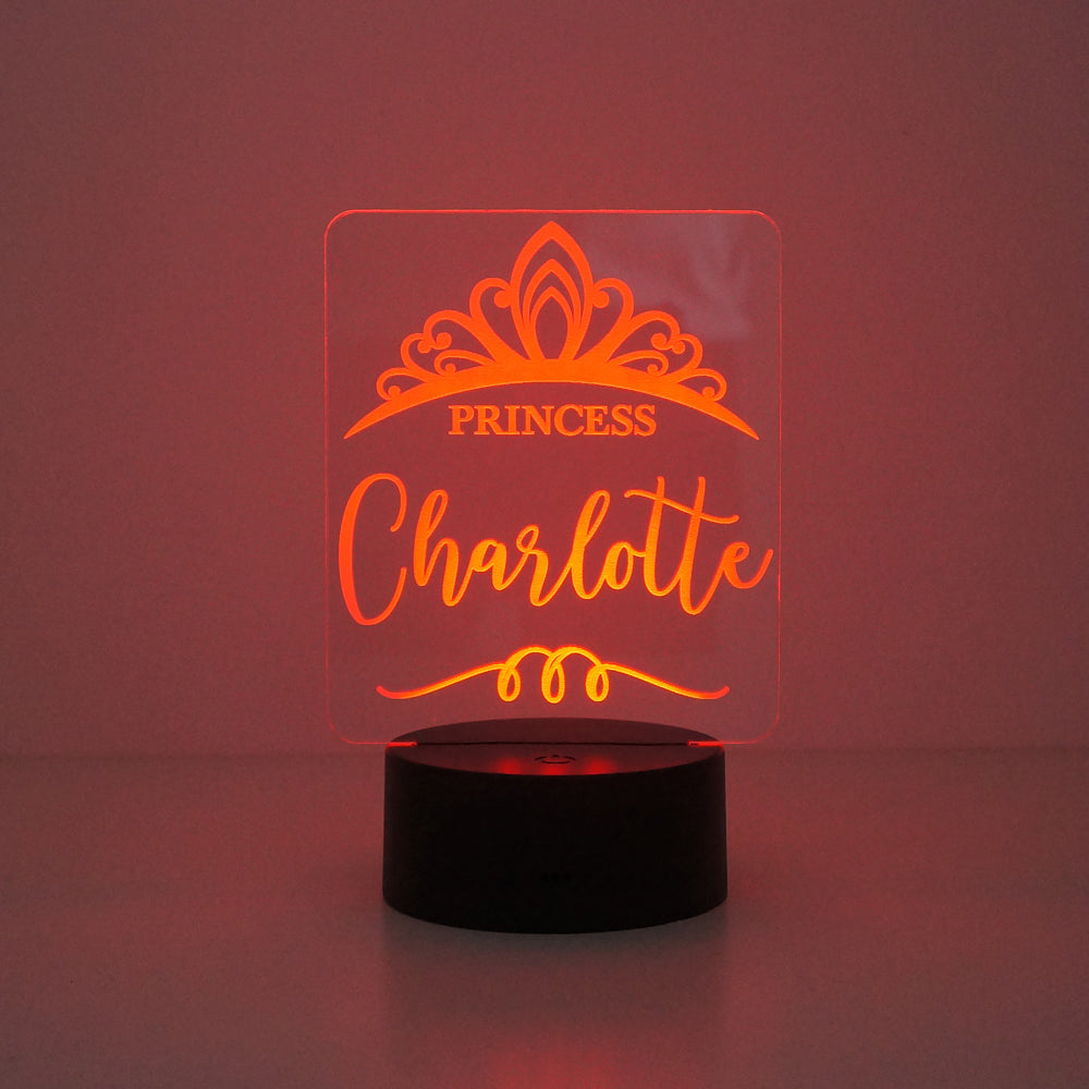 Multi colour princess LED sign