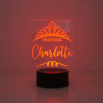 Multi colour princess LED sign