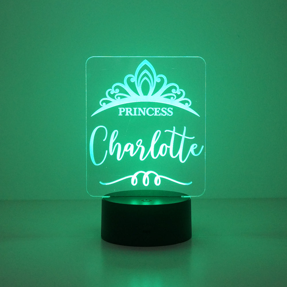 Multi colour princess LED sign