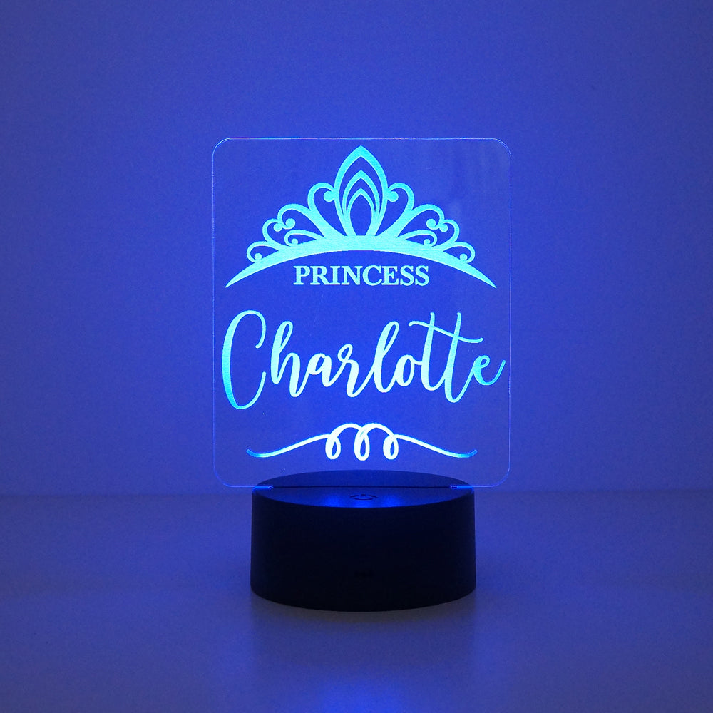 Multi colour princess LED sign
