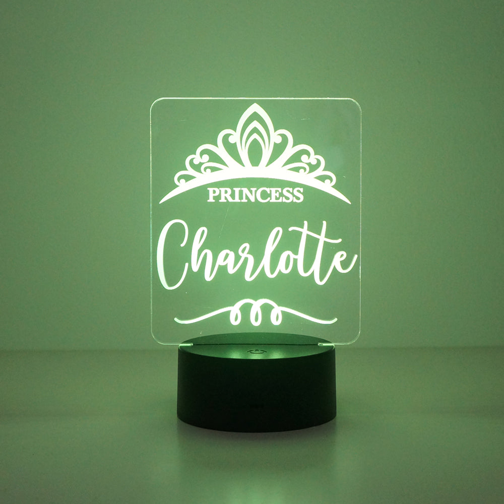 Multi colour princess LED sign