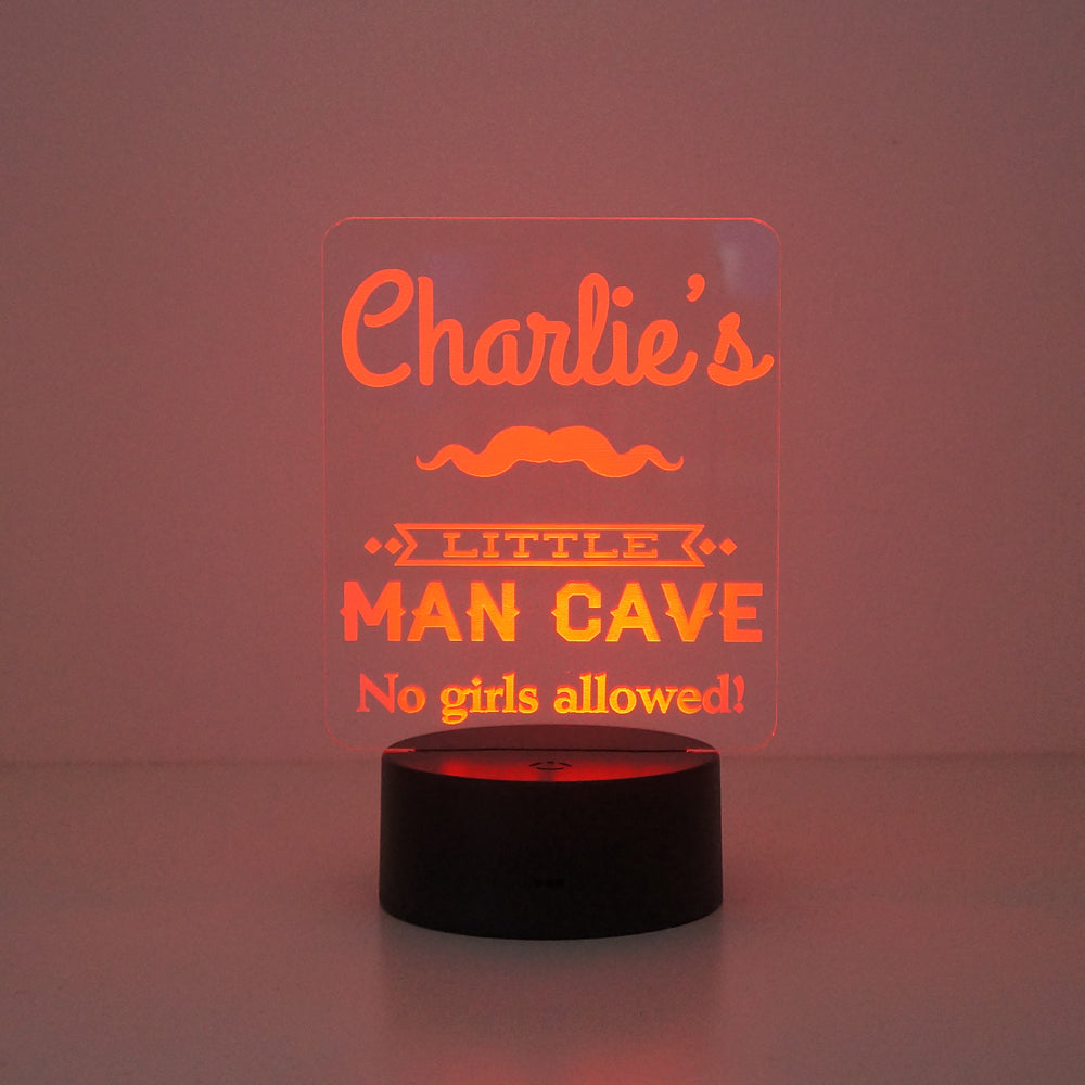 Little Man's Cave multi colour LED sign