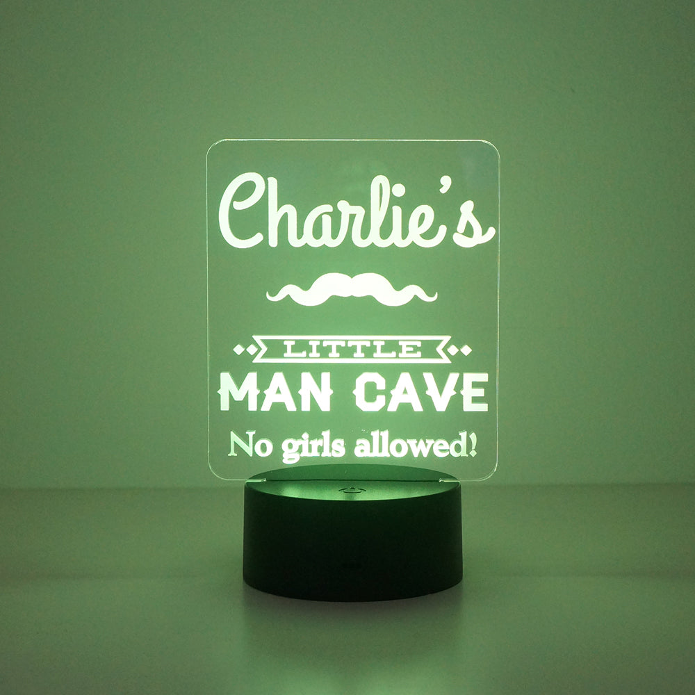 Little Man's Cave multi colour LED sign