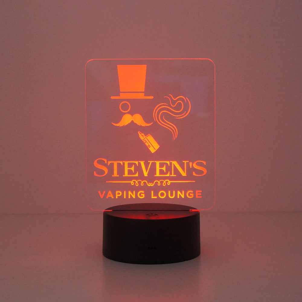 Vaping lounge multi colour LED sign
