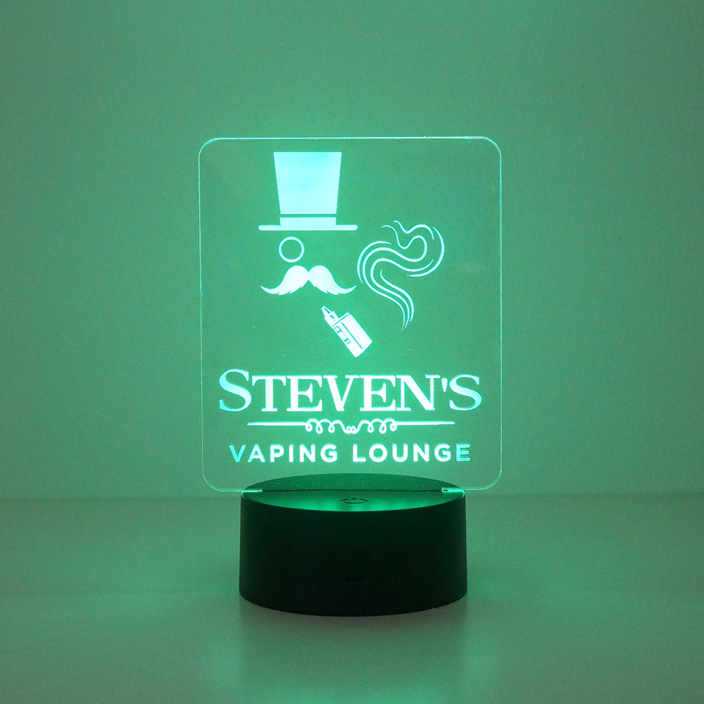 Vaping lounge multi colour LED sign