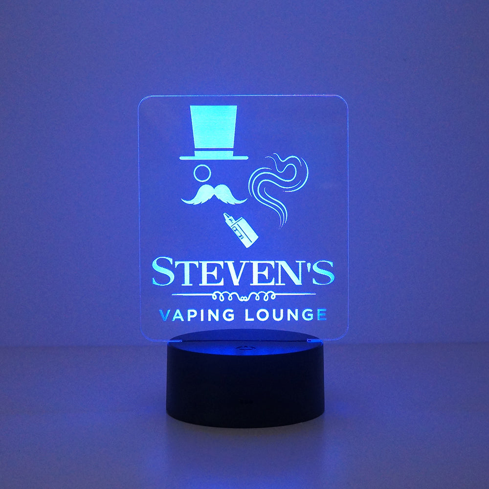 Vaping lounge multi colour LED sign