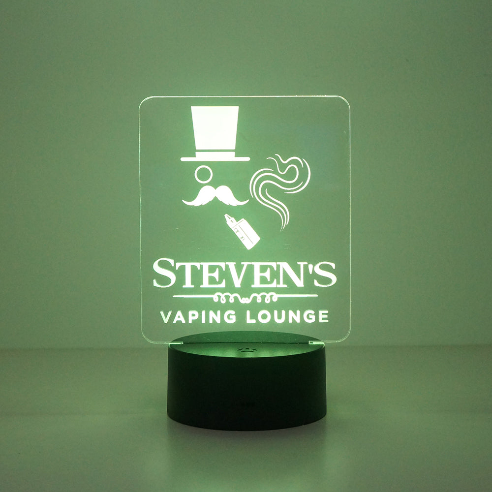 Vaping lounge multi colour LED sign