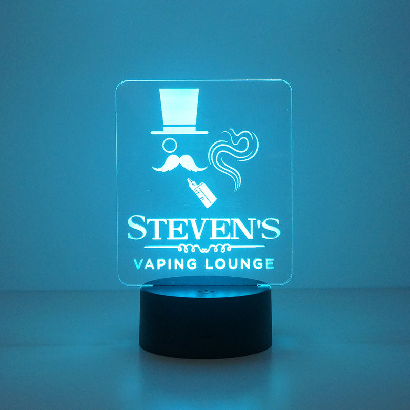 Vaping lounge multi colour LED sign