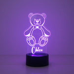 Children's teddy bear multi colour LED sign