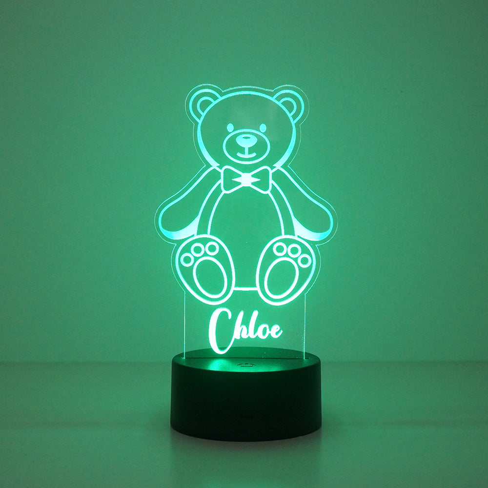 Children's teddy bear multi colour LED sign