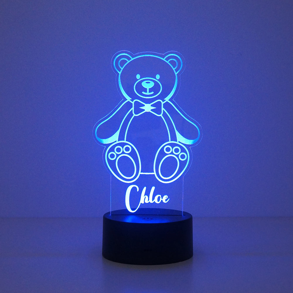 Children's teddy bear multi colour LED sign
