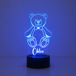 Children's teddy bear multi colour LED sign