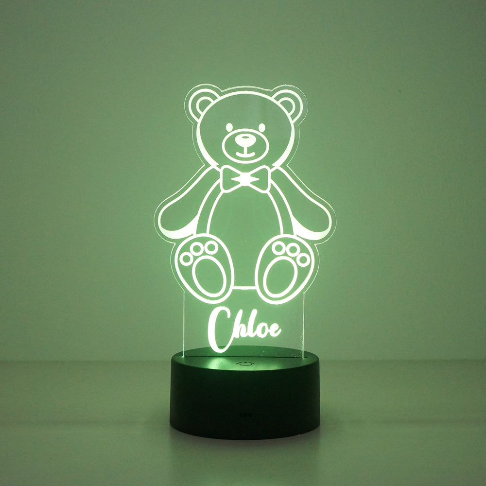 Children's teddy bear multi colour LED sign