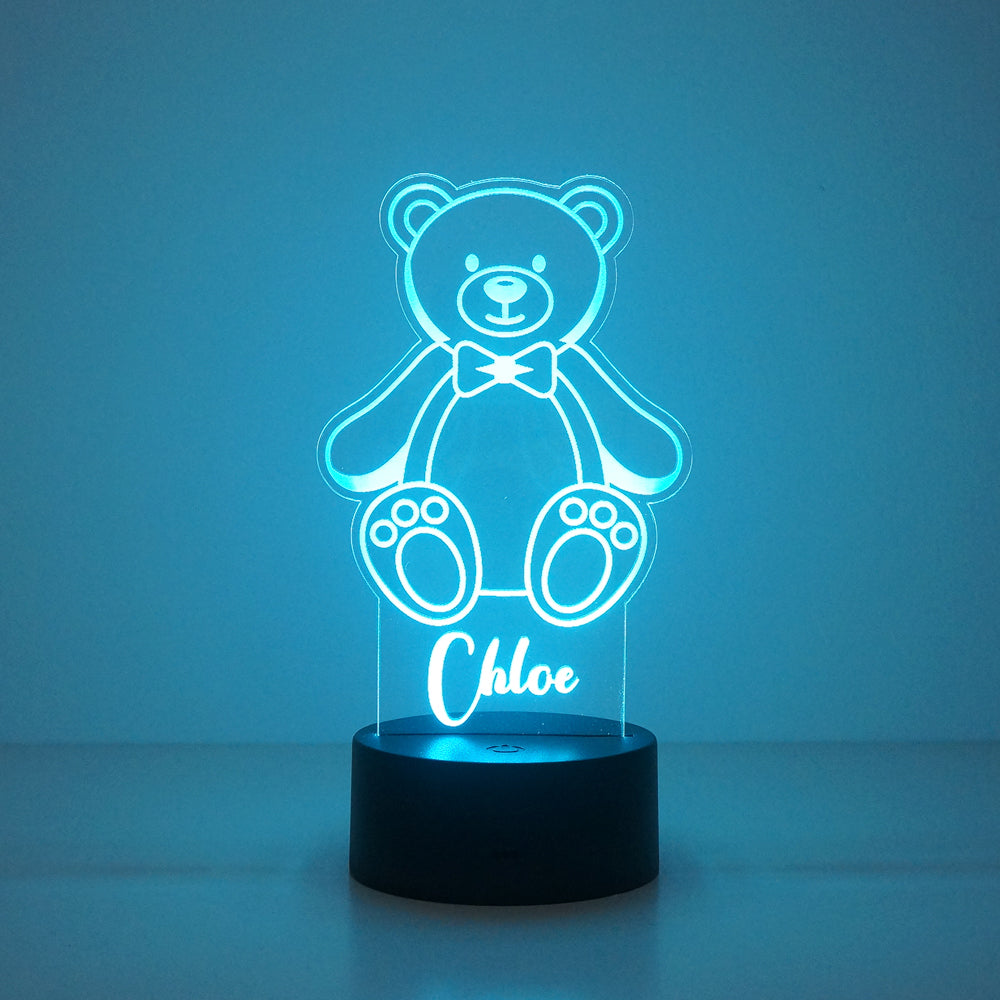 Children's teddy bear multi colour LED sign