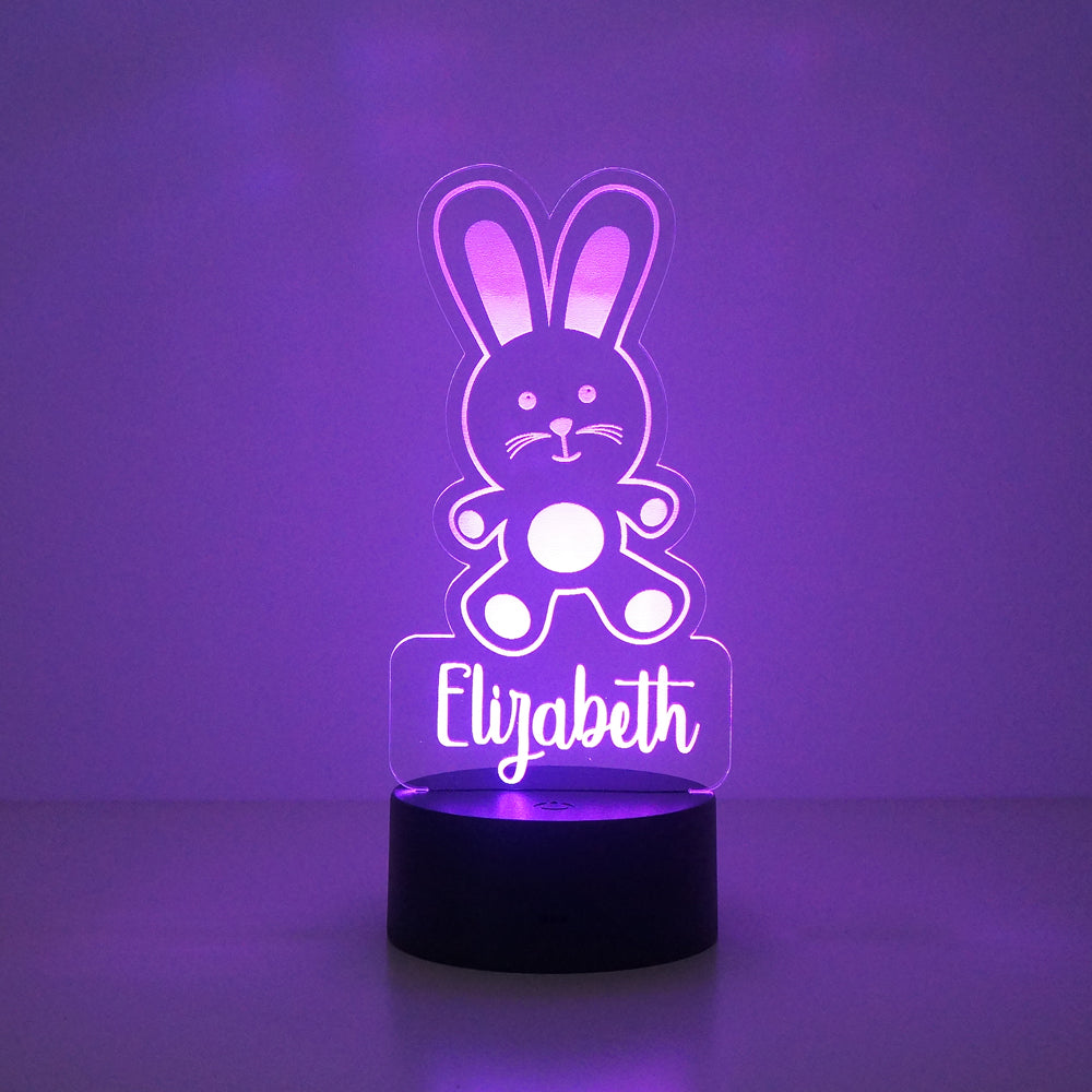 Children's rabbit multi colour LED sign