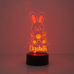 Children's rabbit multi colour LED sign
