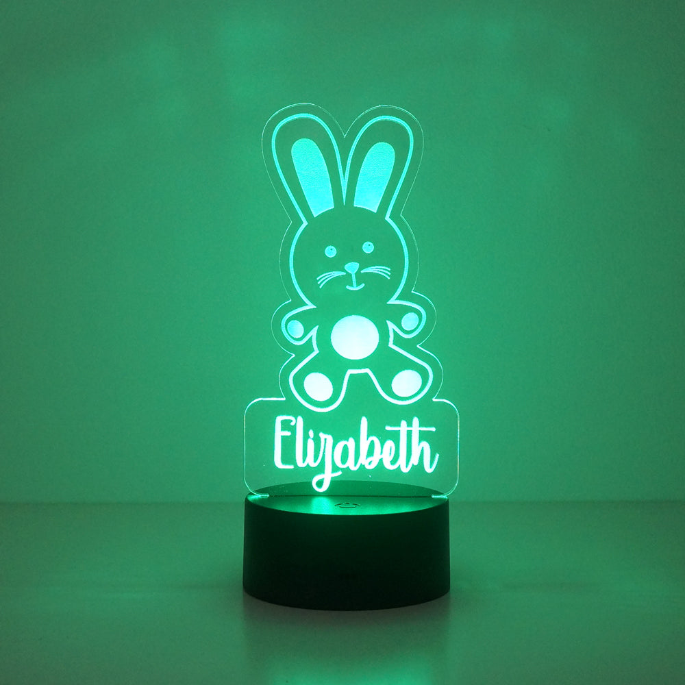Children's rabbit multi colour LED sign