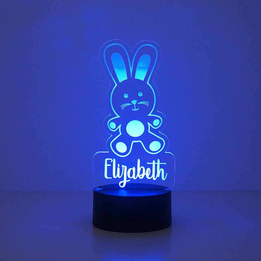 Children's rabbit multi colour LED sign