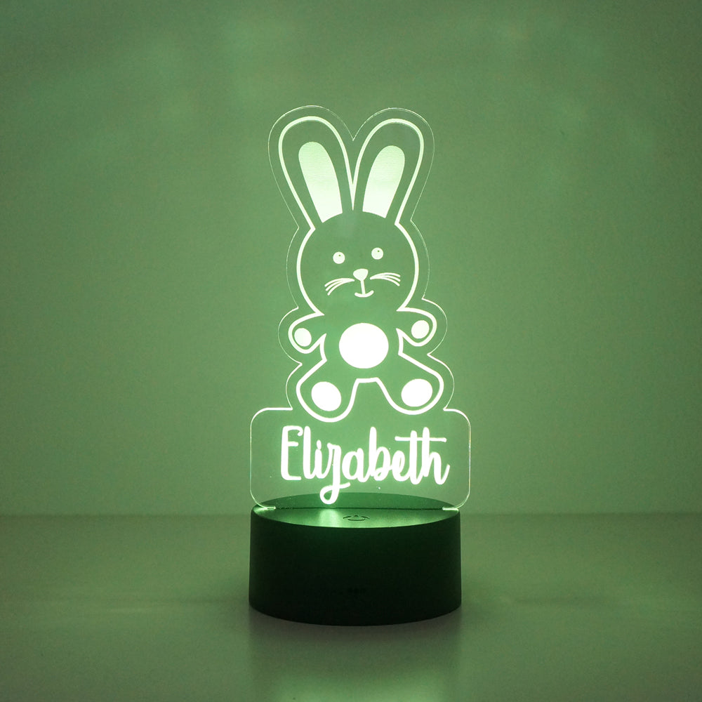 Children's rabbit multi colour LED sign