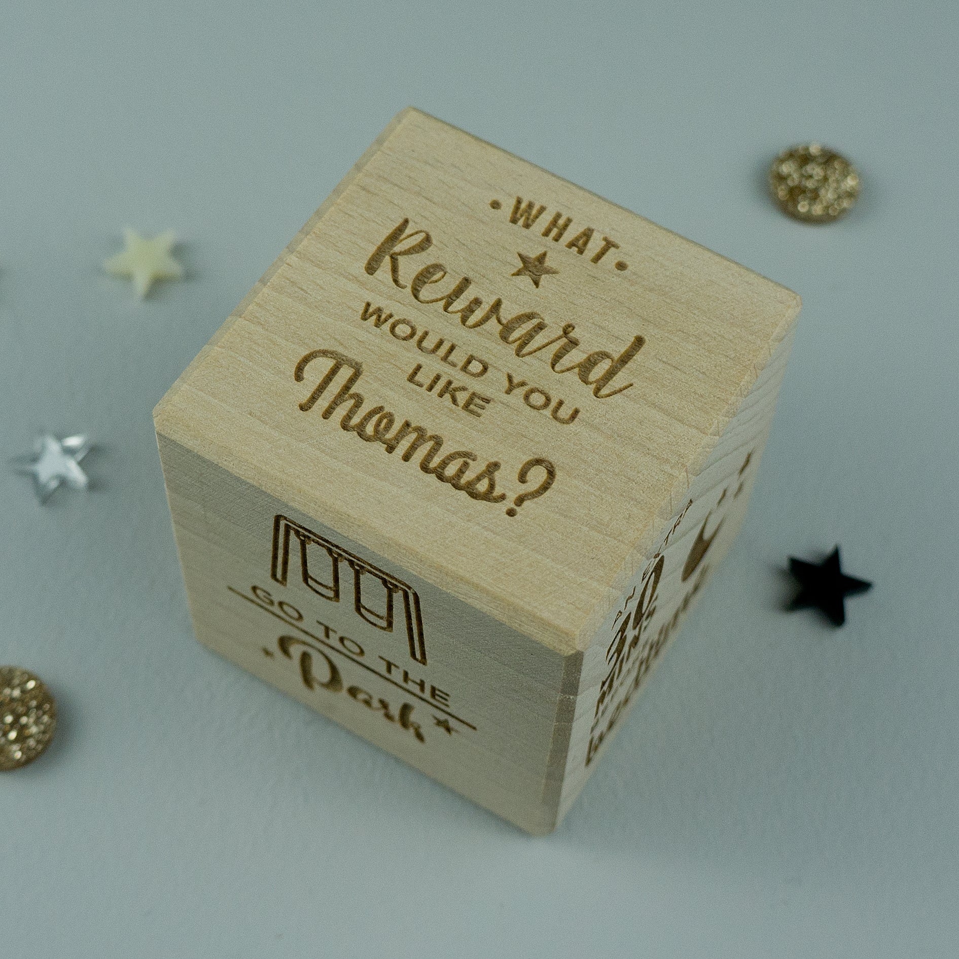 Personalised children's treats rewards dice