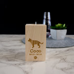 Dog memorial candle holder