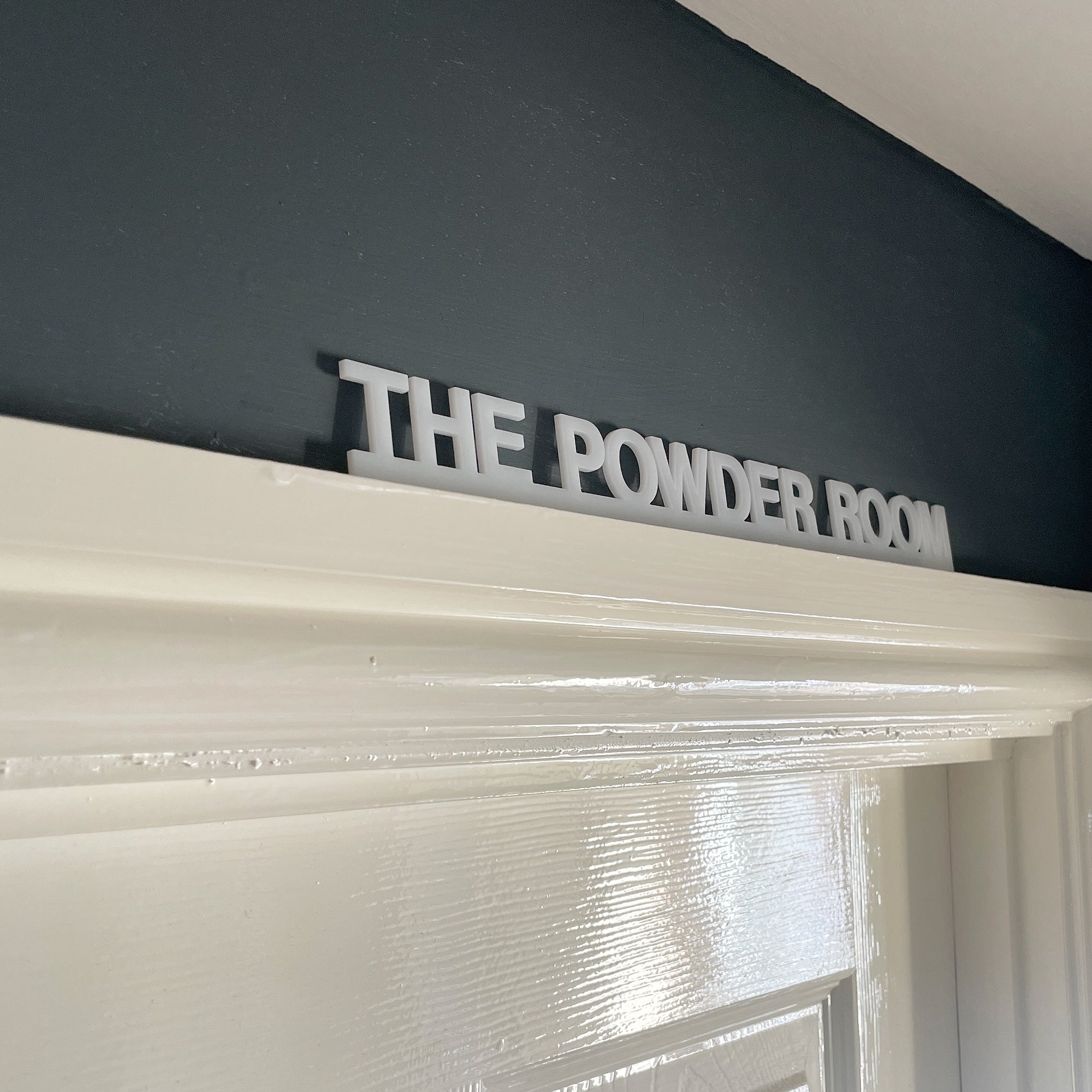 Custom text door topper