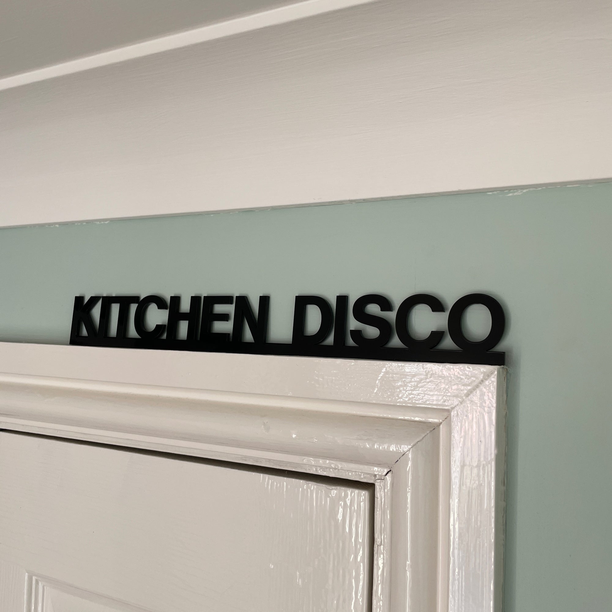 Custom text door topper