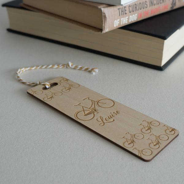 Female bicycle bookmark