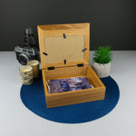 Personalised family oak photo box