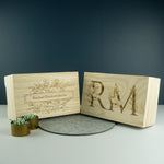 Floral wooden memory boxes