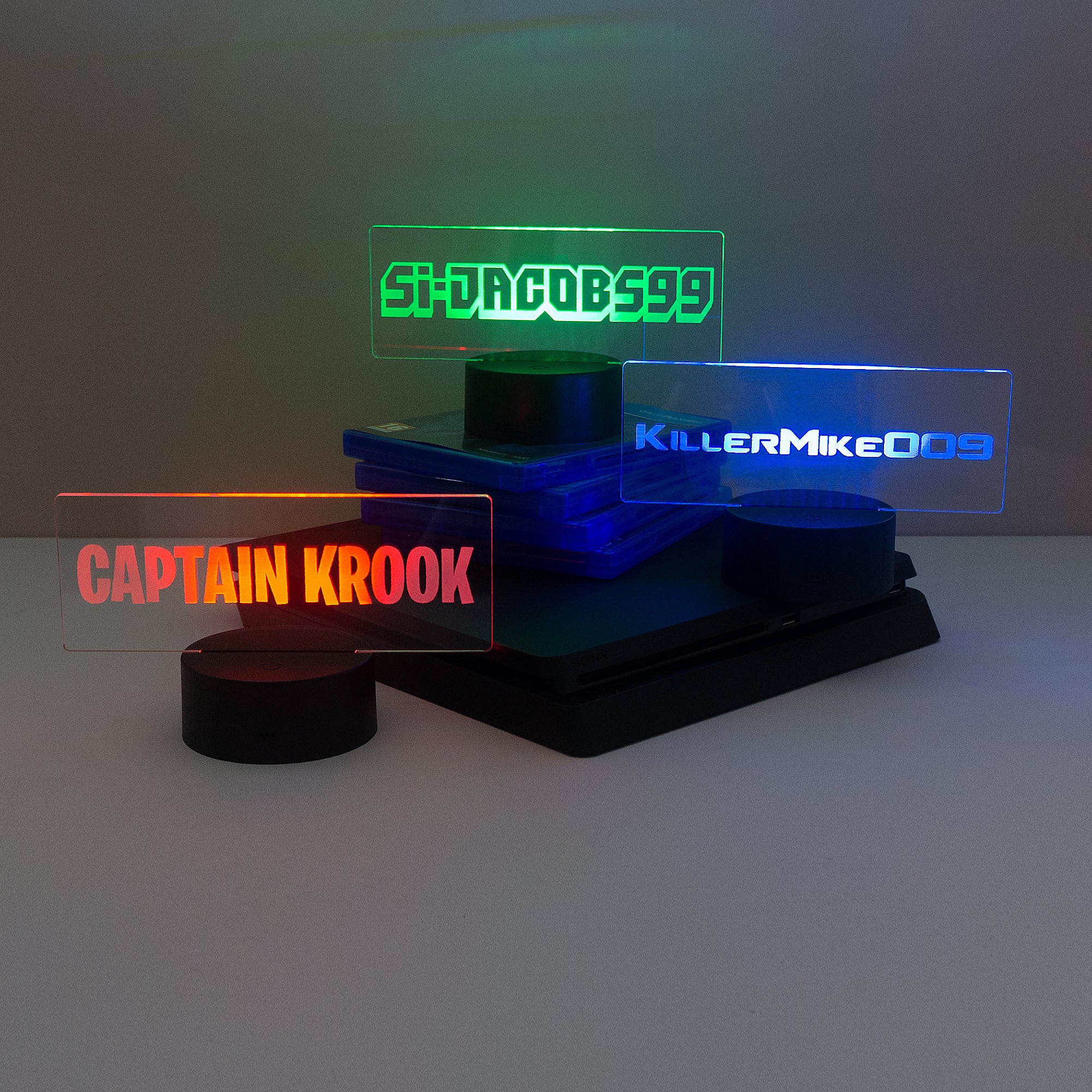 Gamer name LED light up sign