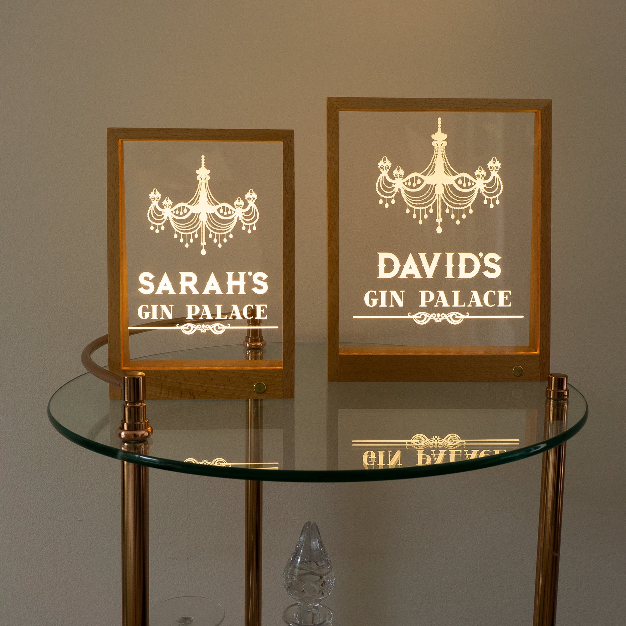 Wireless Gin Palace light up LED bar sign
