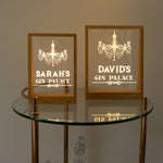Wireless Gin Palace light up LED bar sign