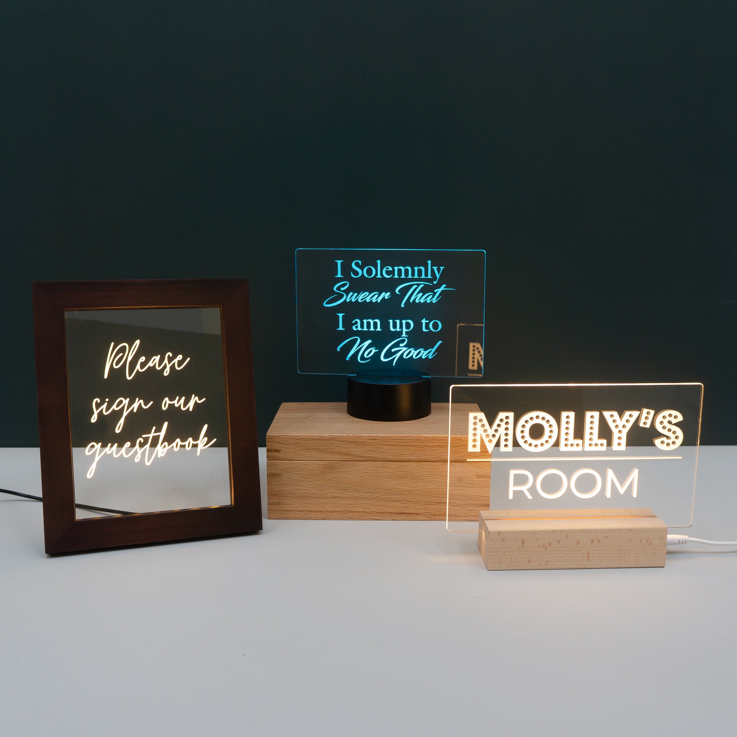 Personalised light up LED name sign
