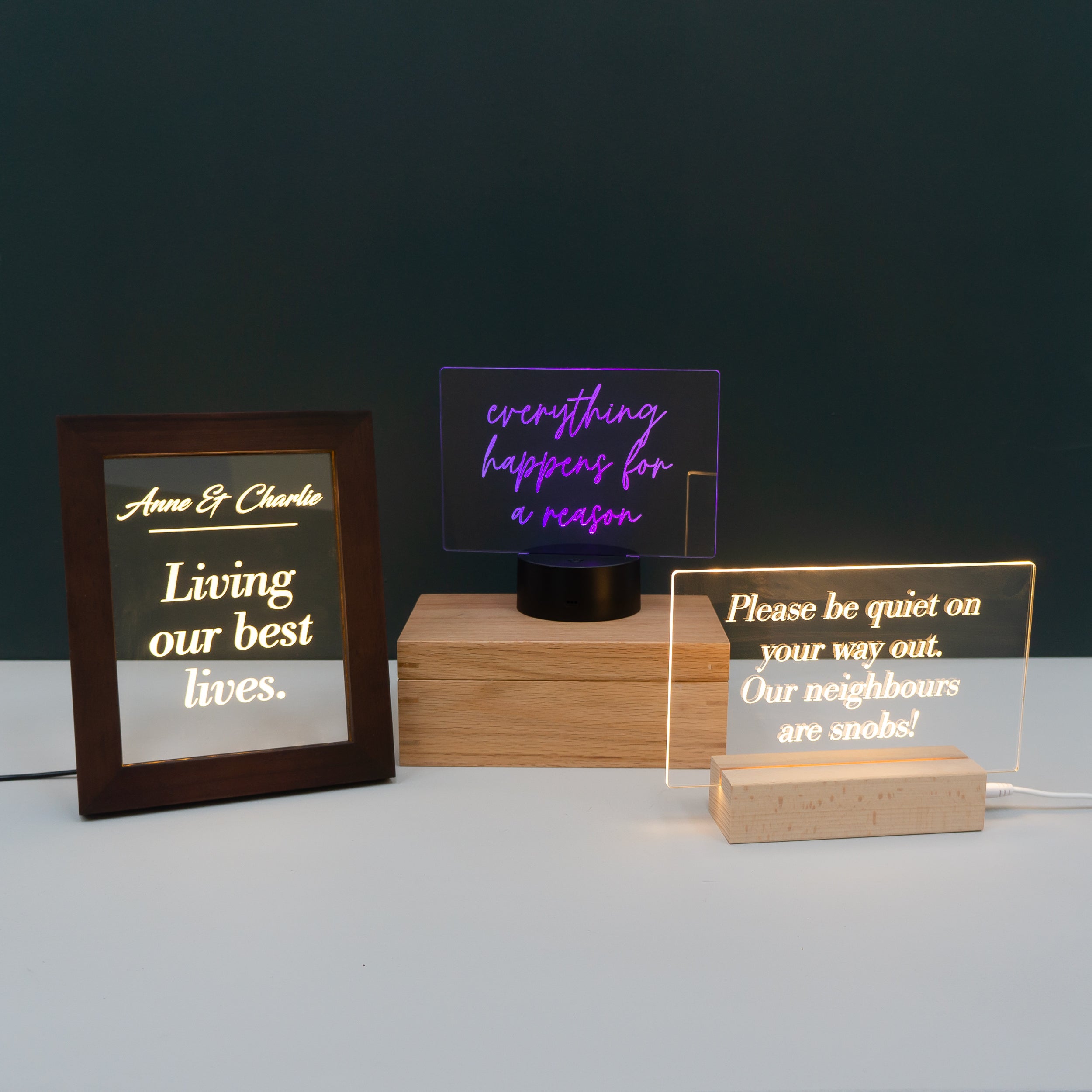 Personalised light up LED name sign