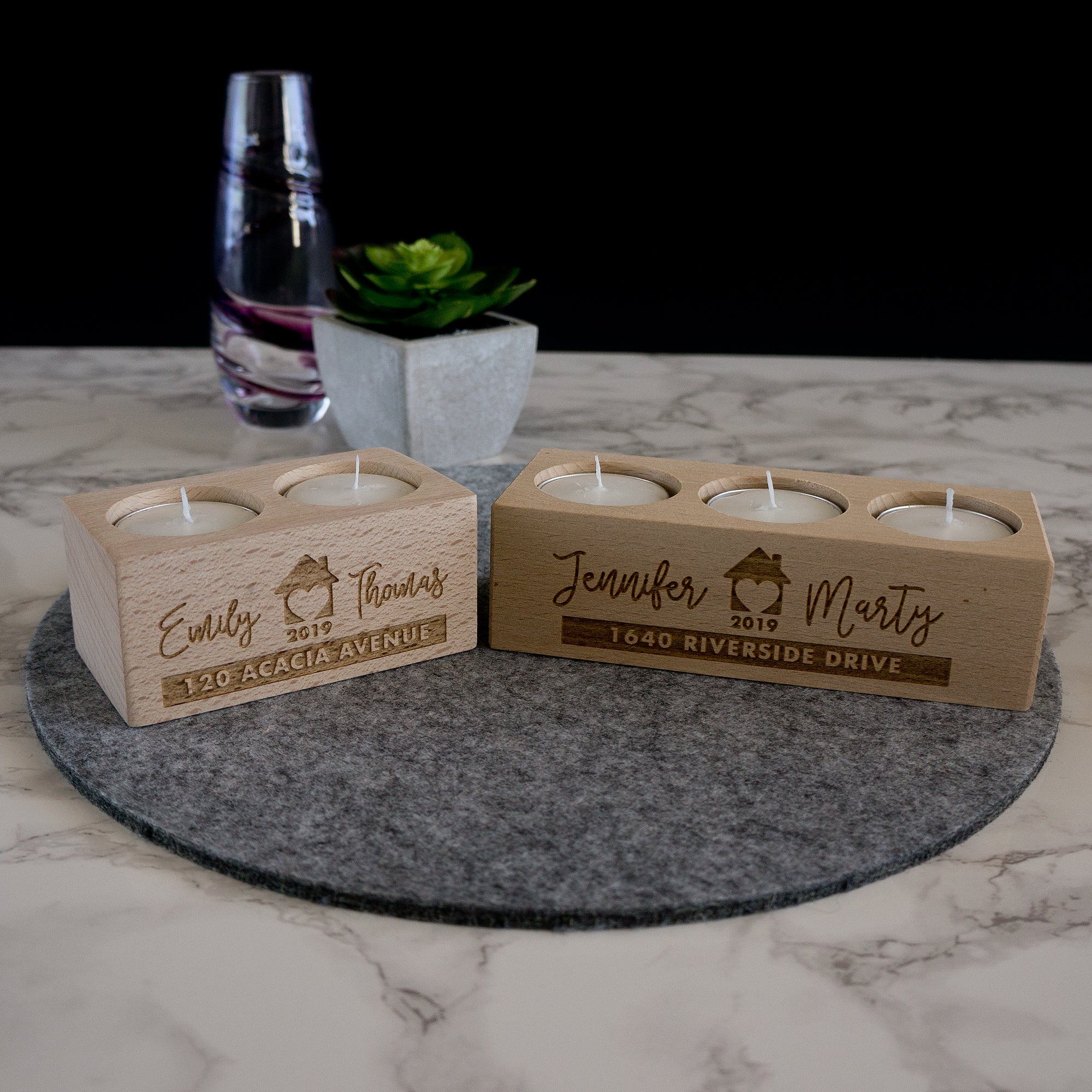 House warming candle holder