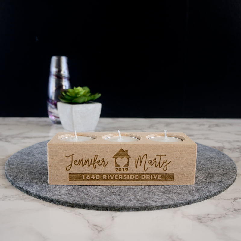 House warming candle holder