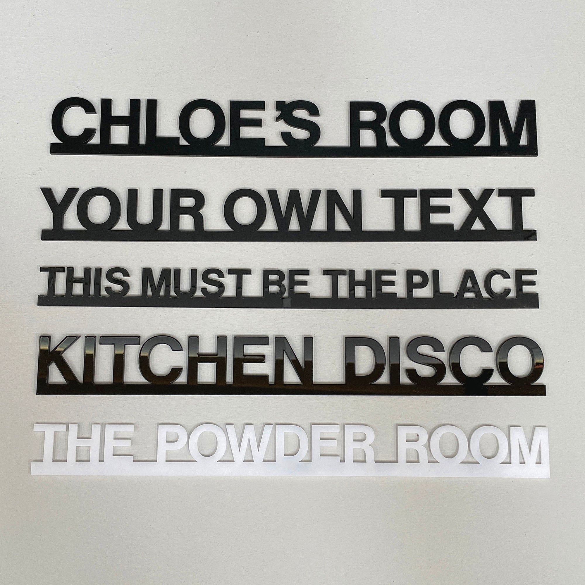 Custom text door topper