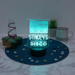 Personalised kitchen disco multi coloured LED sign