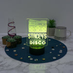 Personalised kitchen disco multi coloured LED sign