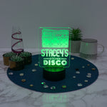 Personalised kitchen disco multi coloured LED sign