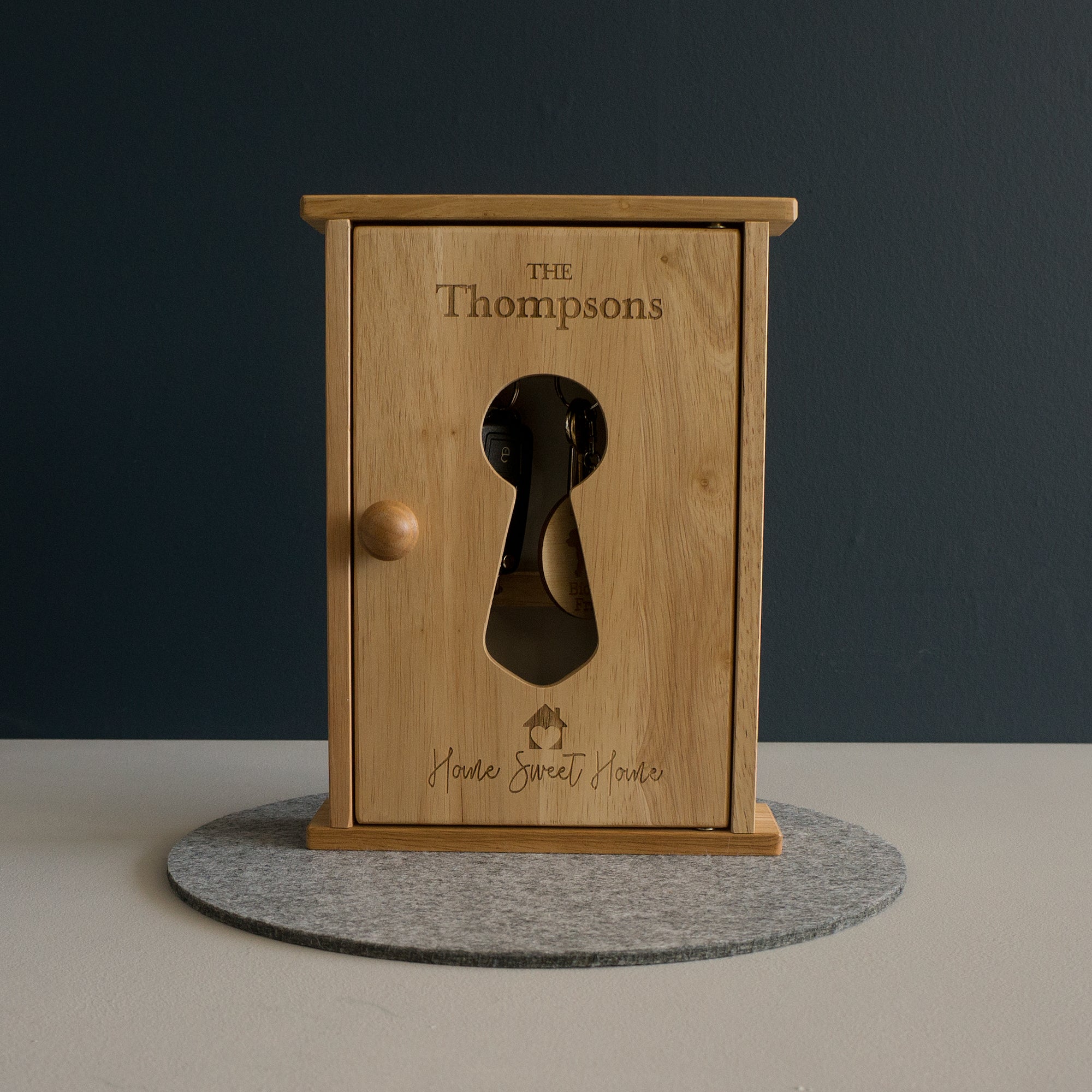 Wooden key locker box