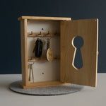 Wooden key locker box